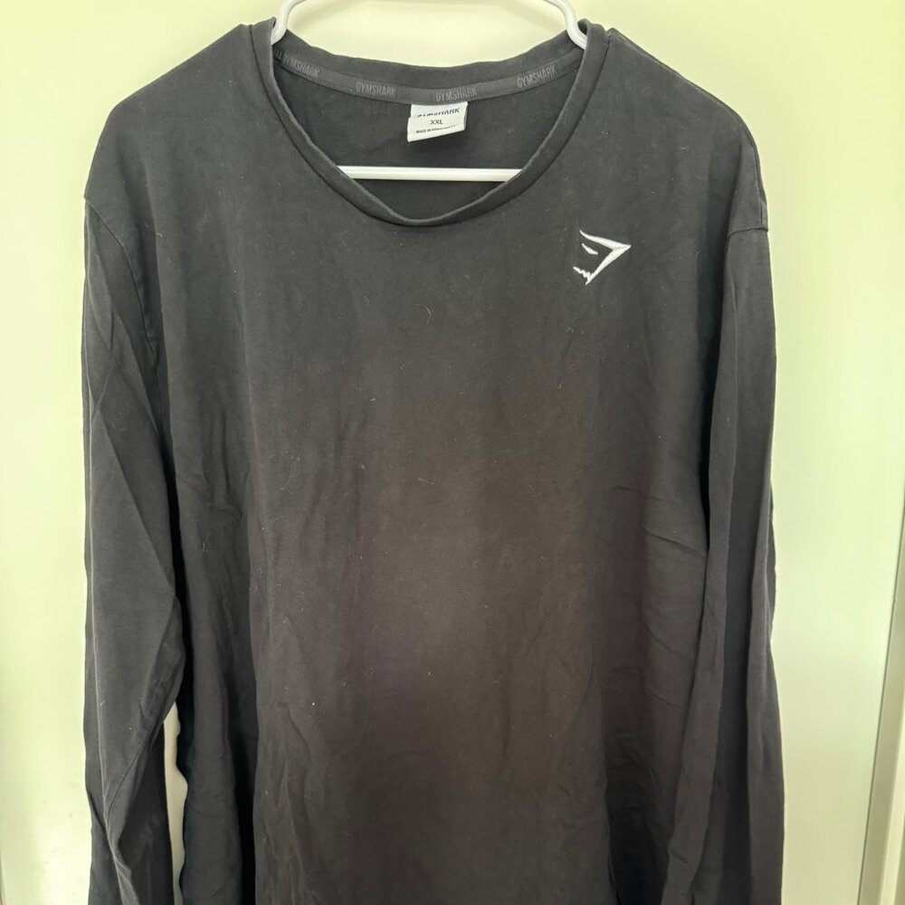 Gymshark Long Sleeve Cotton Tee | Size XXL | Black Classic Fit